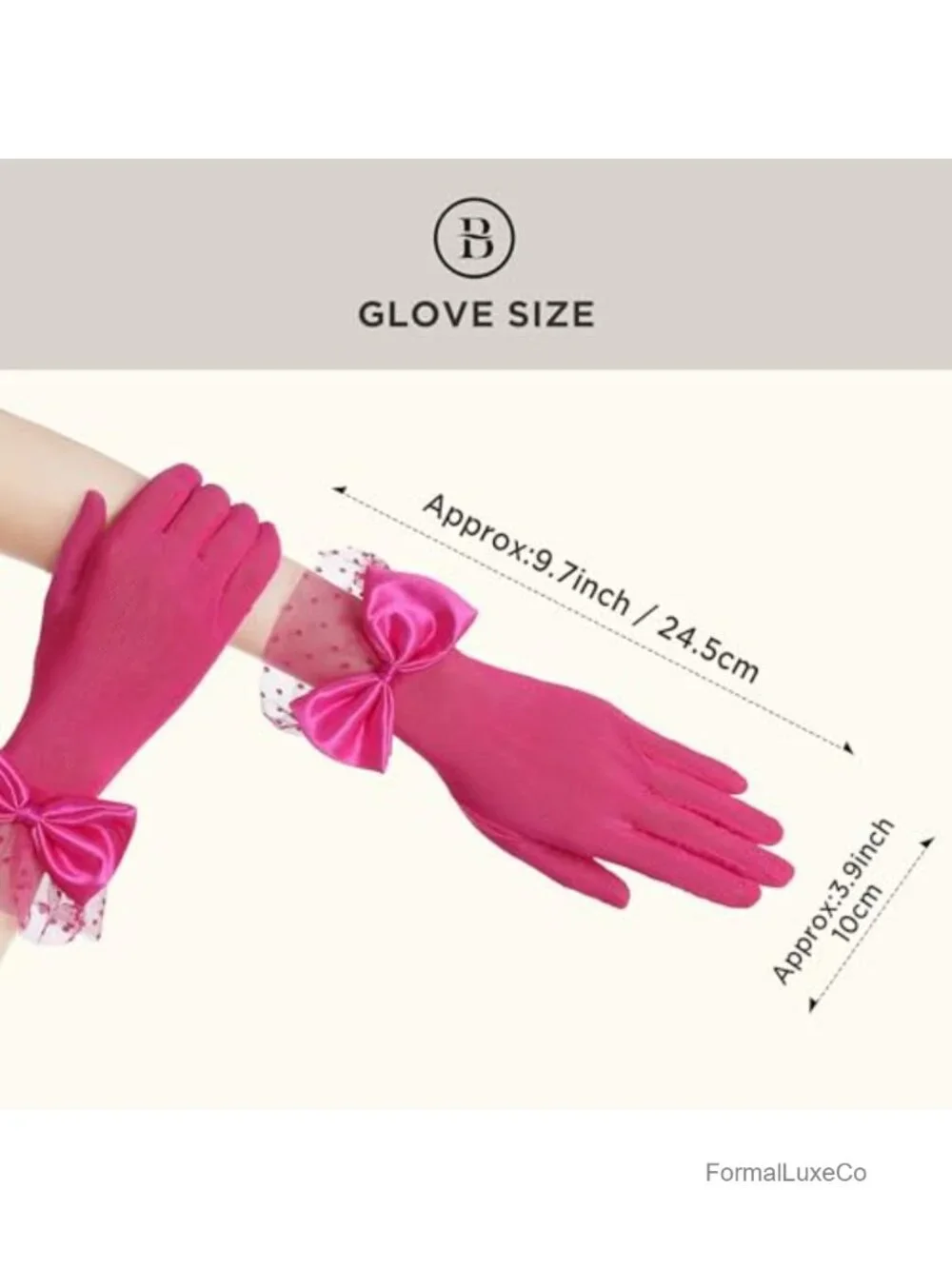 Lace Bow Gloves for Women - Short Evening Prom Wedding Opera Accessories